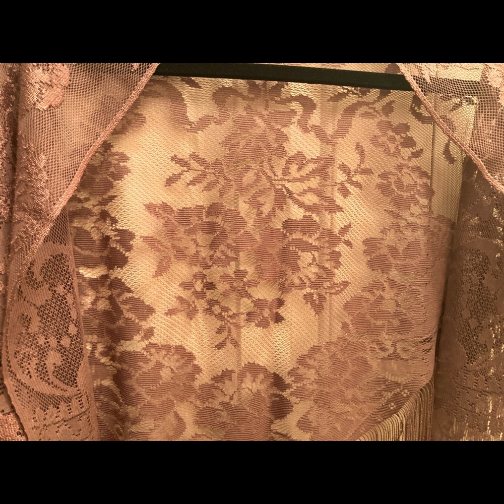Women's Floral Lace Scarf Shawl with Tassels